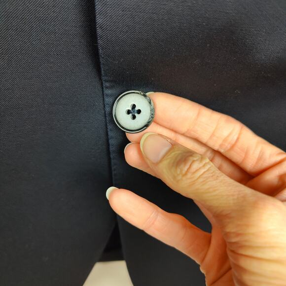 Ermenegildo Zegna Blazer Mens 46L Navy Blue 100% Wool 3 Button Suit Jacket - Picture 2 of 11